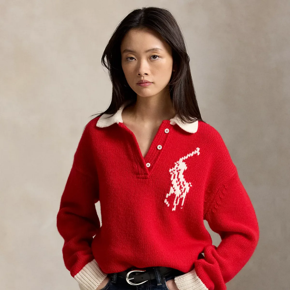 Big Pony Wool Rugby Sweater