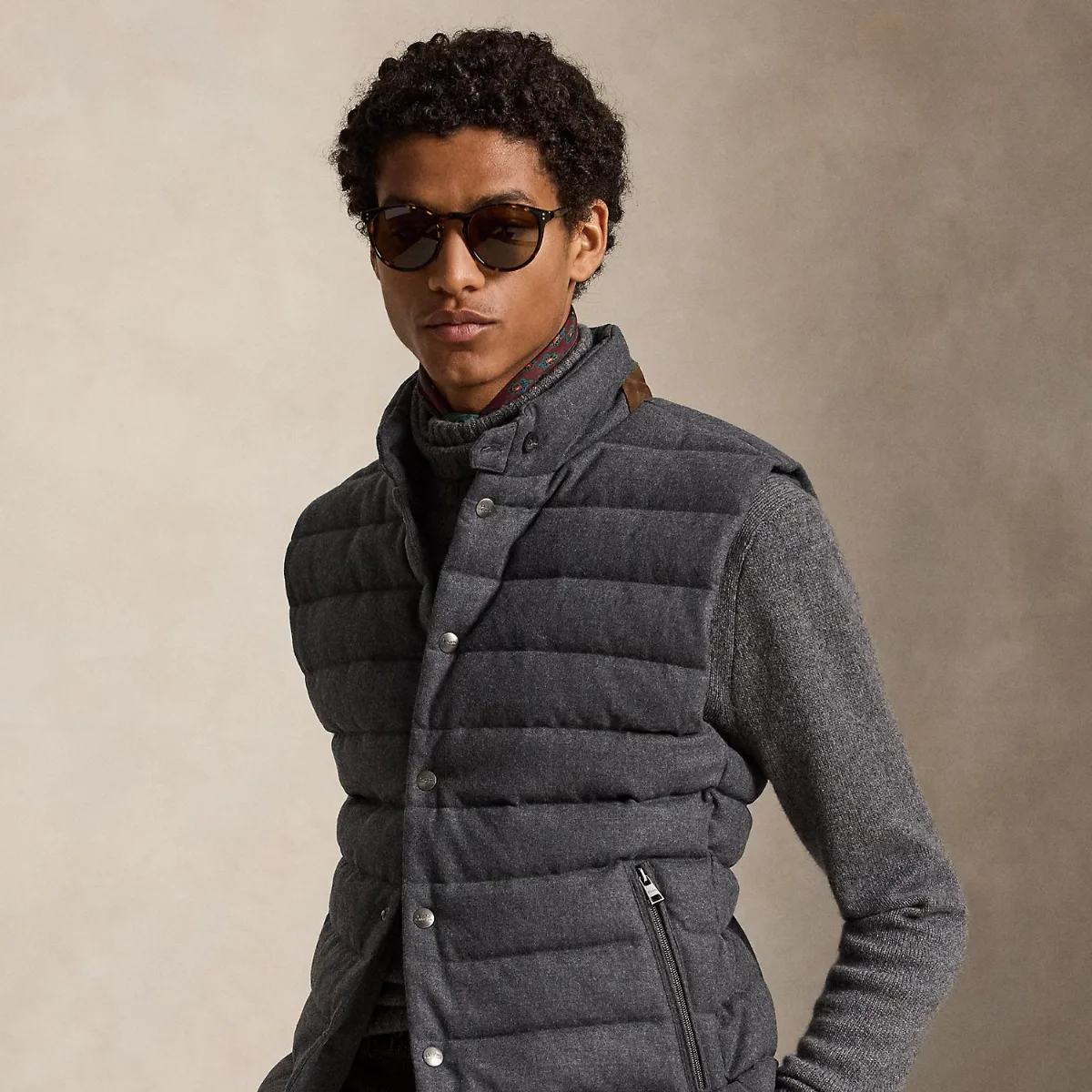 The Stanwood Wool-Blend Down Vest by Ralph Lauren