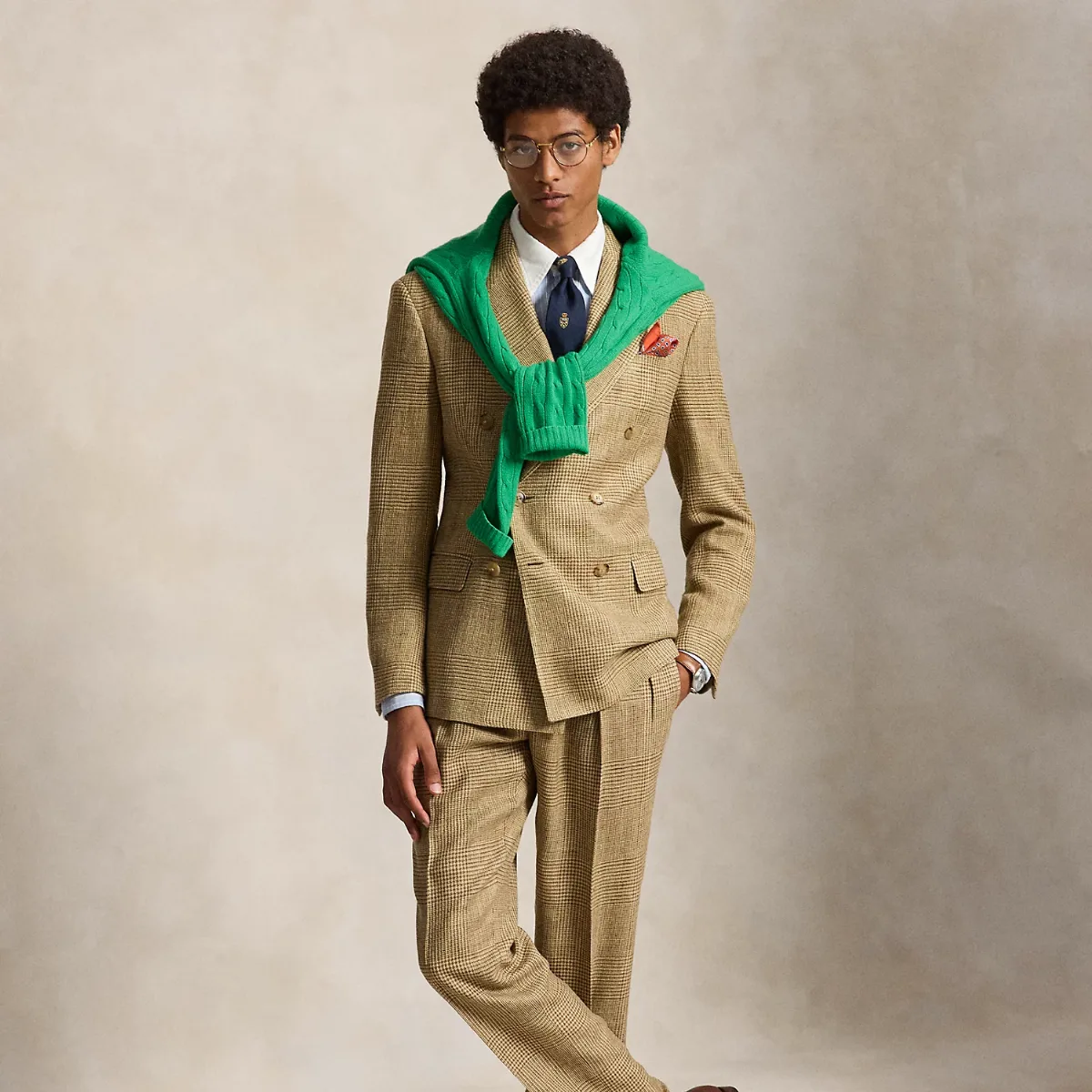 Glen Plaid Summer Tweed Suit Trouser by Ralph Lauren