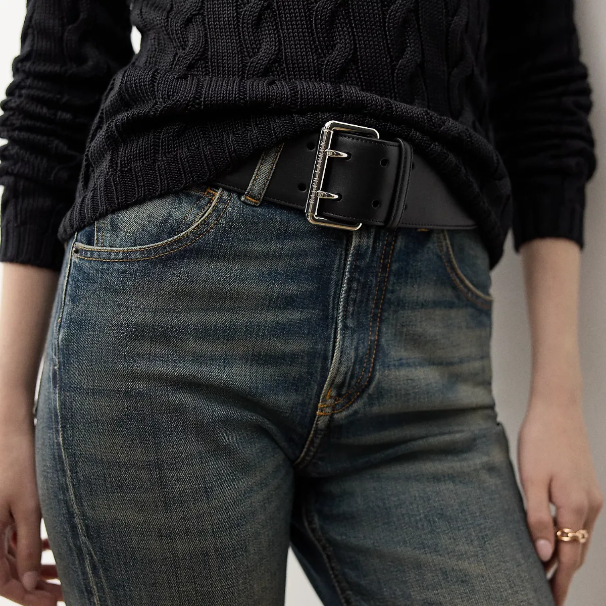 Calfskin Double-Prong Belt by Ralph Lauren