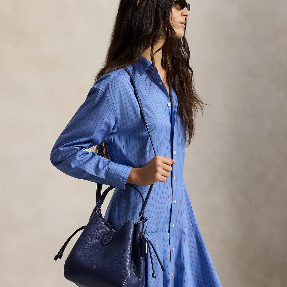 Polo Play Leather Drawstring Bag by Ralph Lauren