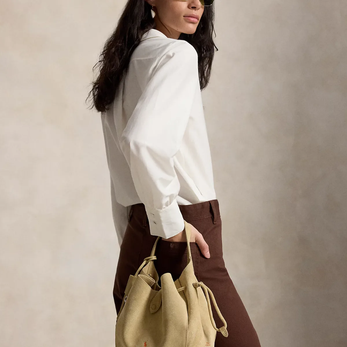 Polo Play Suede Drawstring Bag by Ralph Lauren