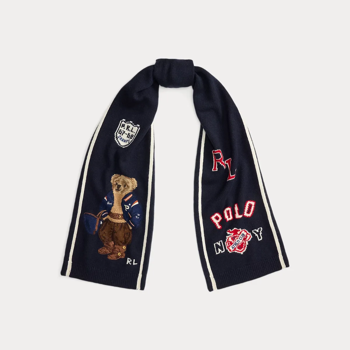Polo Bear Graphic Wool-Blend Scarf by Ralph Lauren
