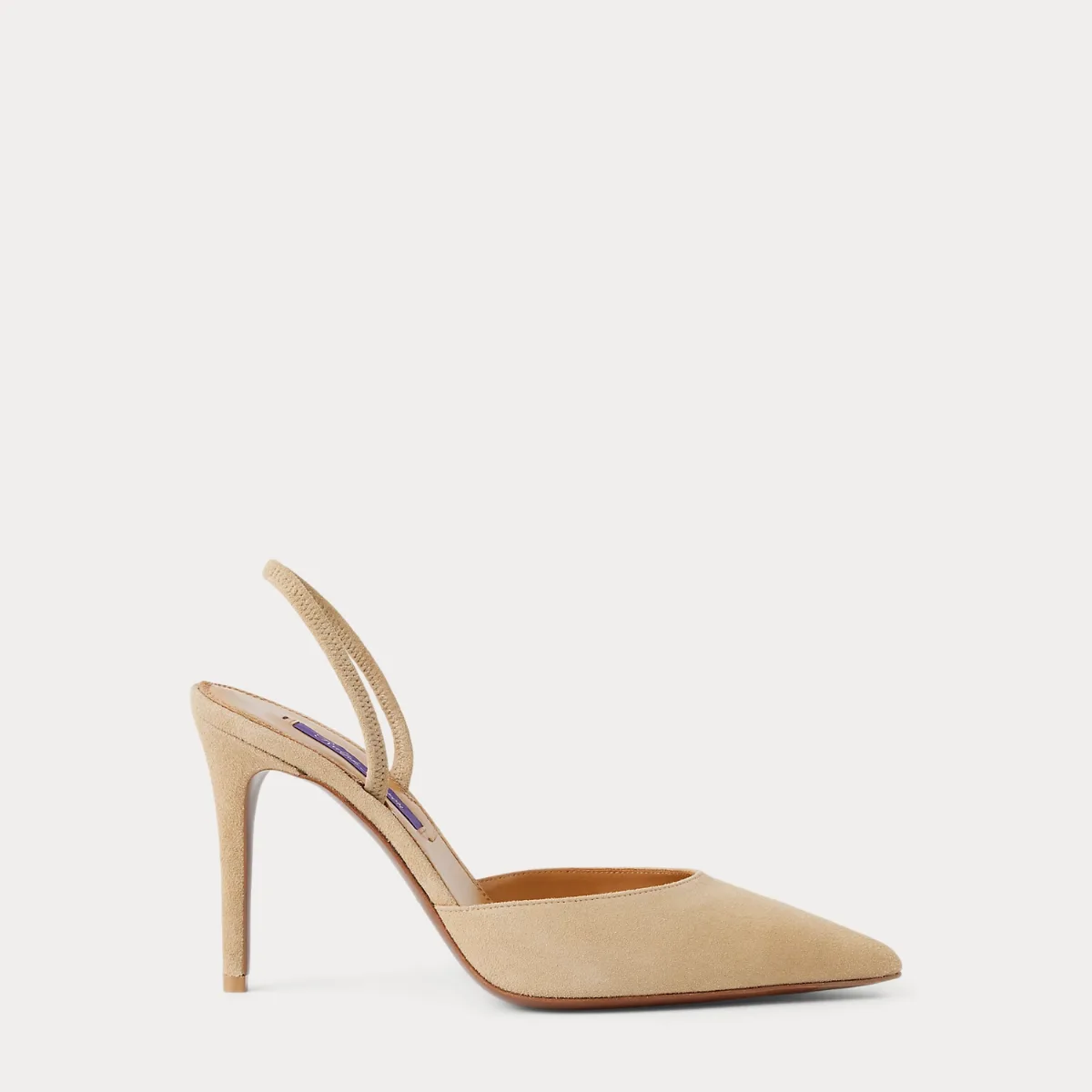 Marcy 95 mm Goat-Suede Slingback Pump by Ralph Lauren