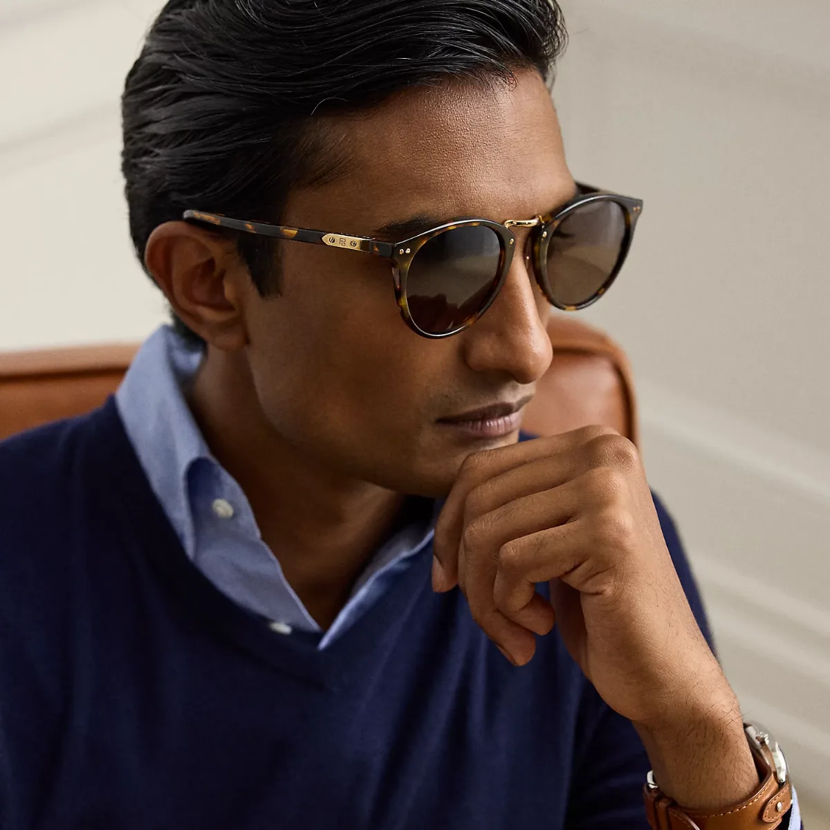 Automotive Round Sunglasses by Ralph Lauren