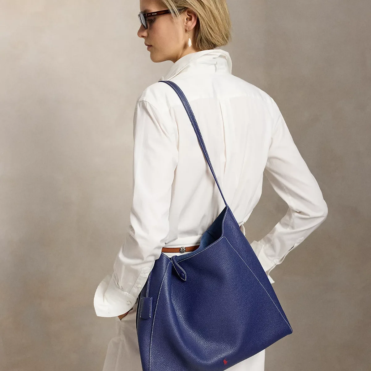 Polo Play Leather Messenger Bag by Ralph Lauren