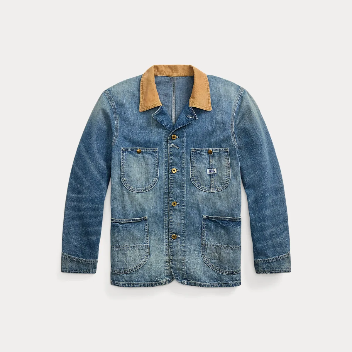 Corduroy-Collar Indigo Denim Jacket by Ralph Lauren
