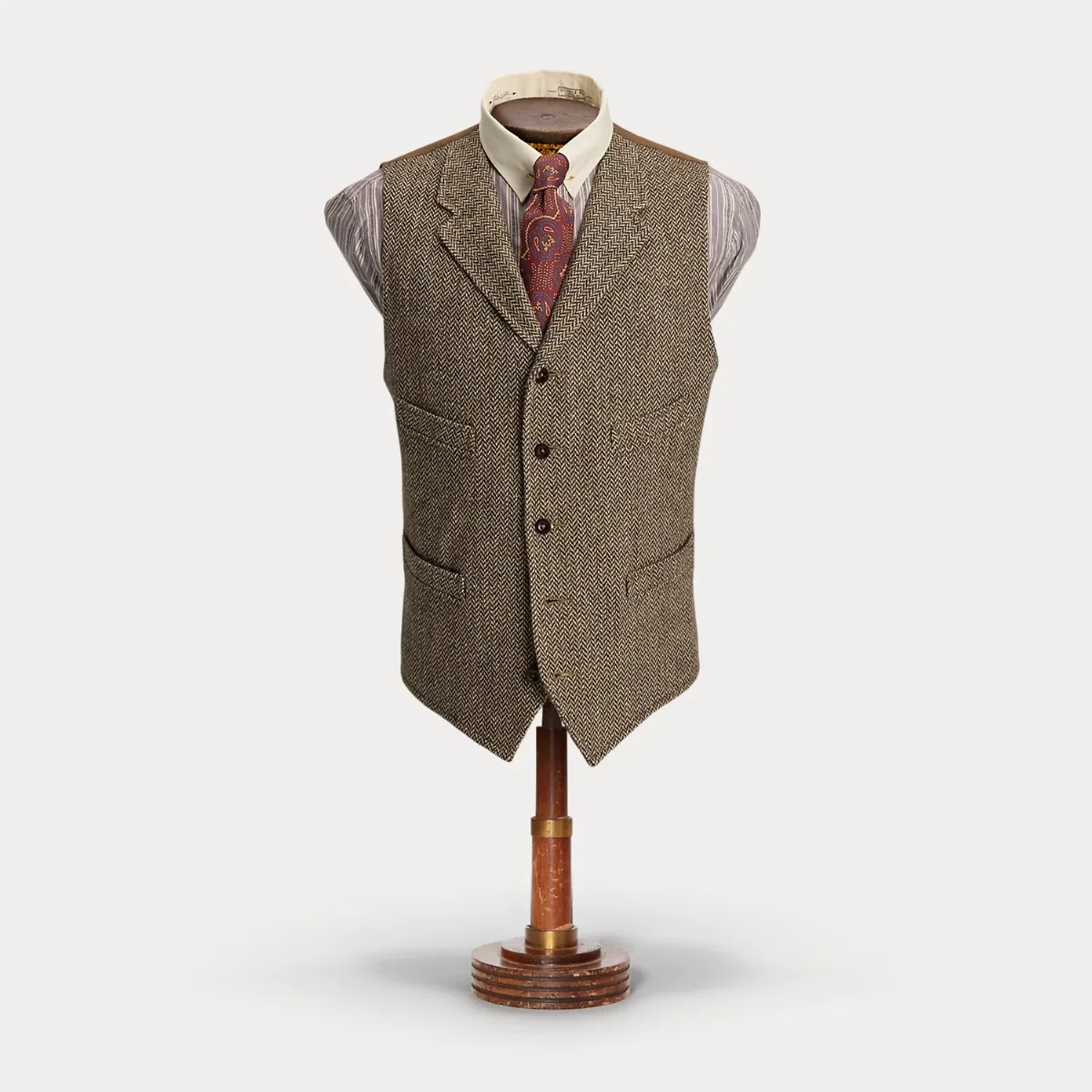 Wool-Blend Herringbone Vest by Ralph Lauren