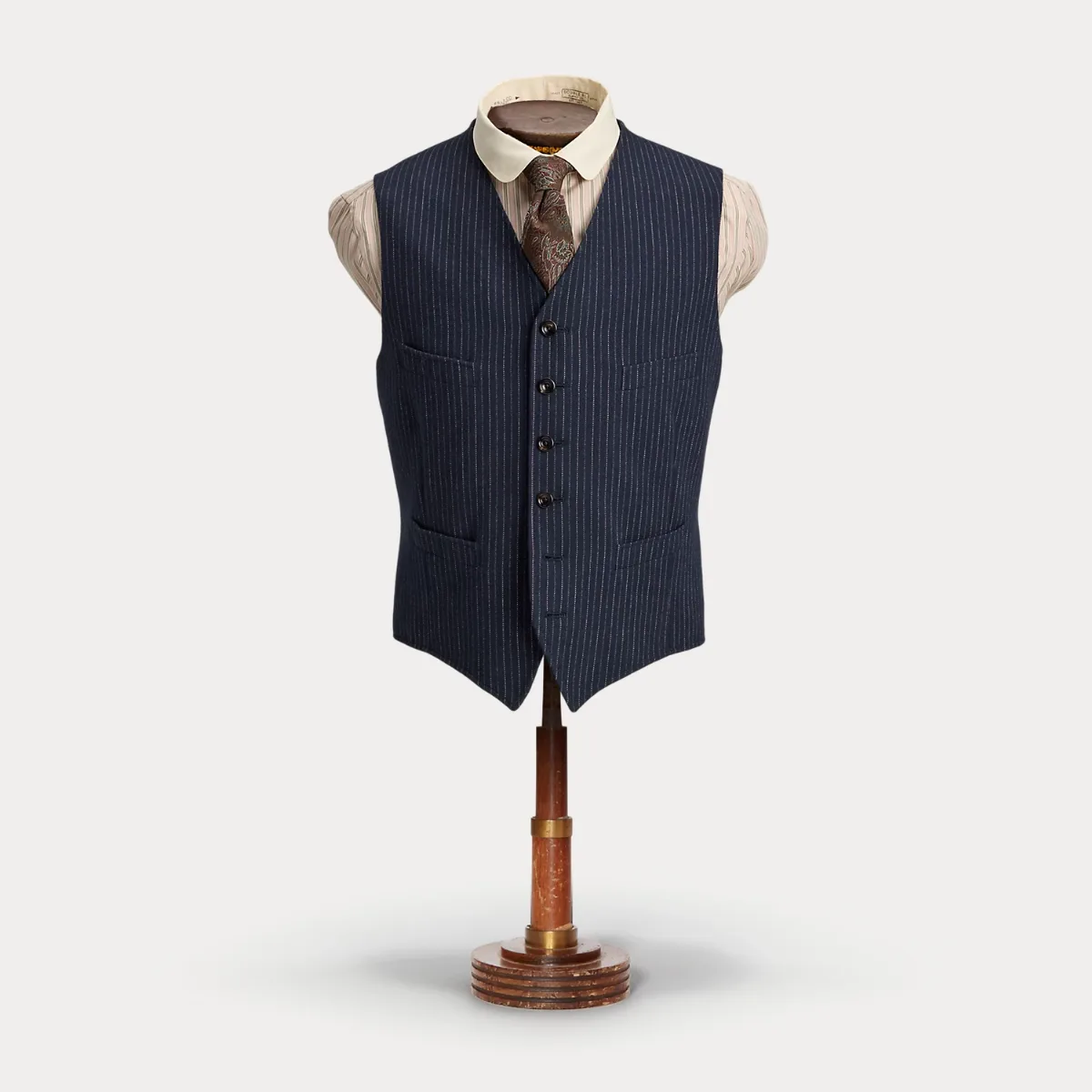 Pinstripe Twill Vest by Ralph Lauren