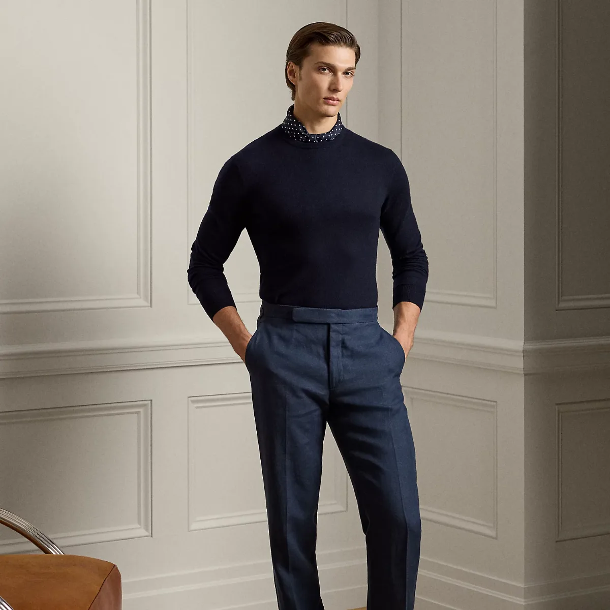 Gregory Hand-Tailored Linen Trouser