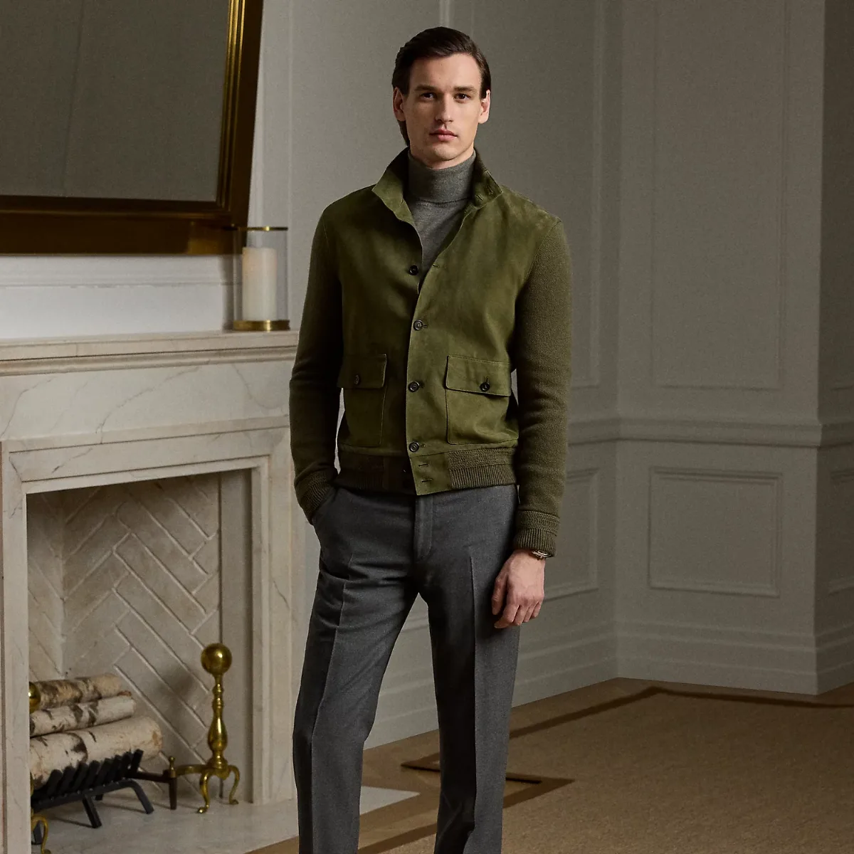 Gregory Hand-Tailored Flannel Trouser by Ralph Lauren