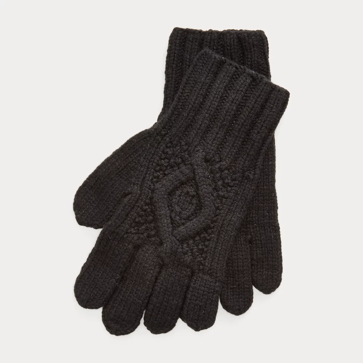 Hand-Knit Cable Cashmere Gloves by Ralph Lauren