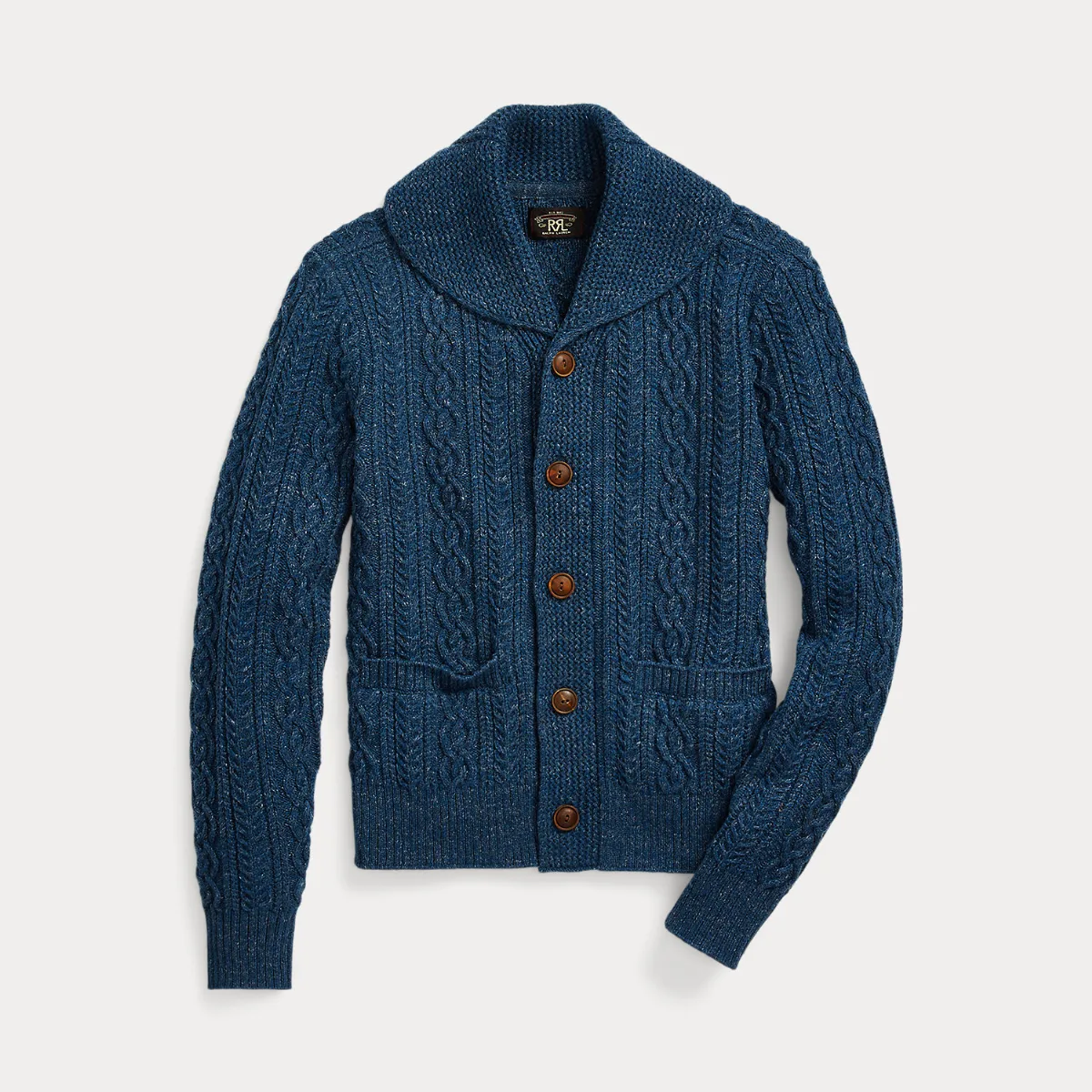 Cable Cotton-Wool Shawl Cardigan by Ralph Lauren