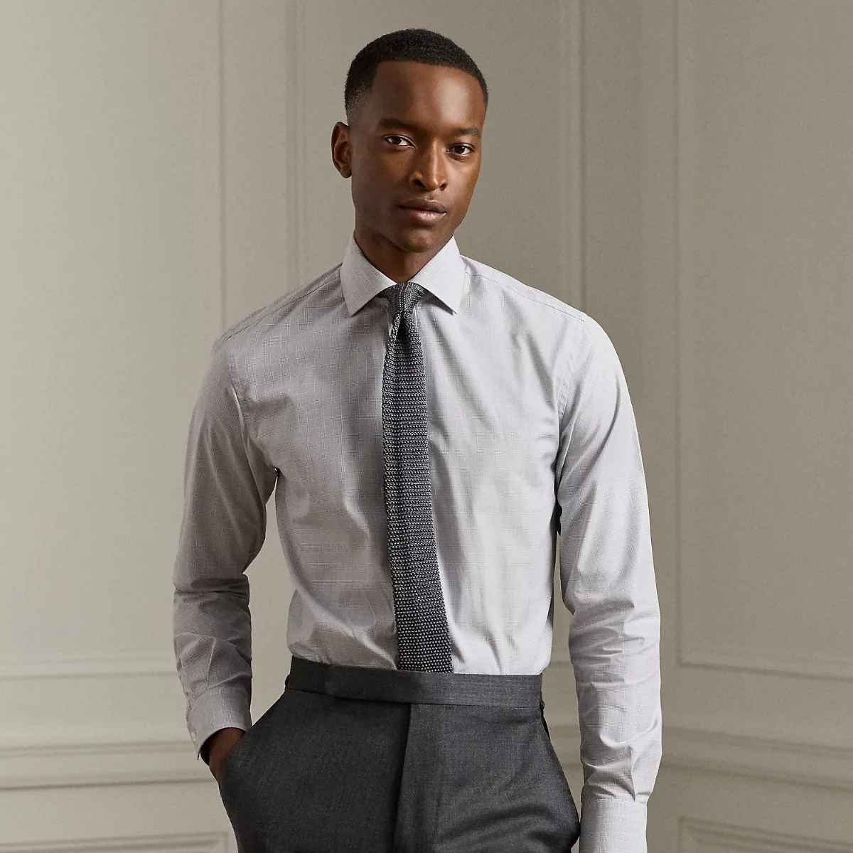 Mini-Glen Check Twill Shirt by Ralph Lauren