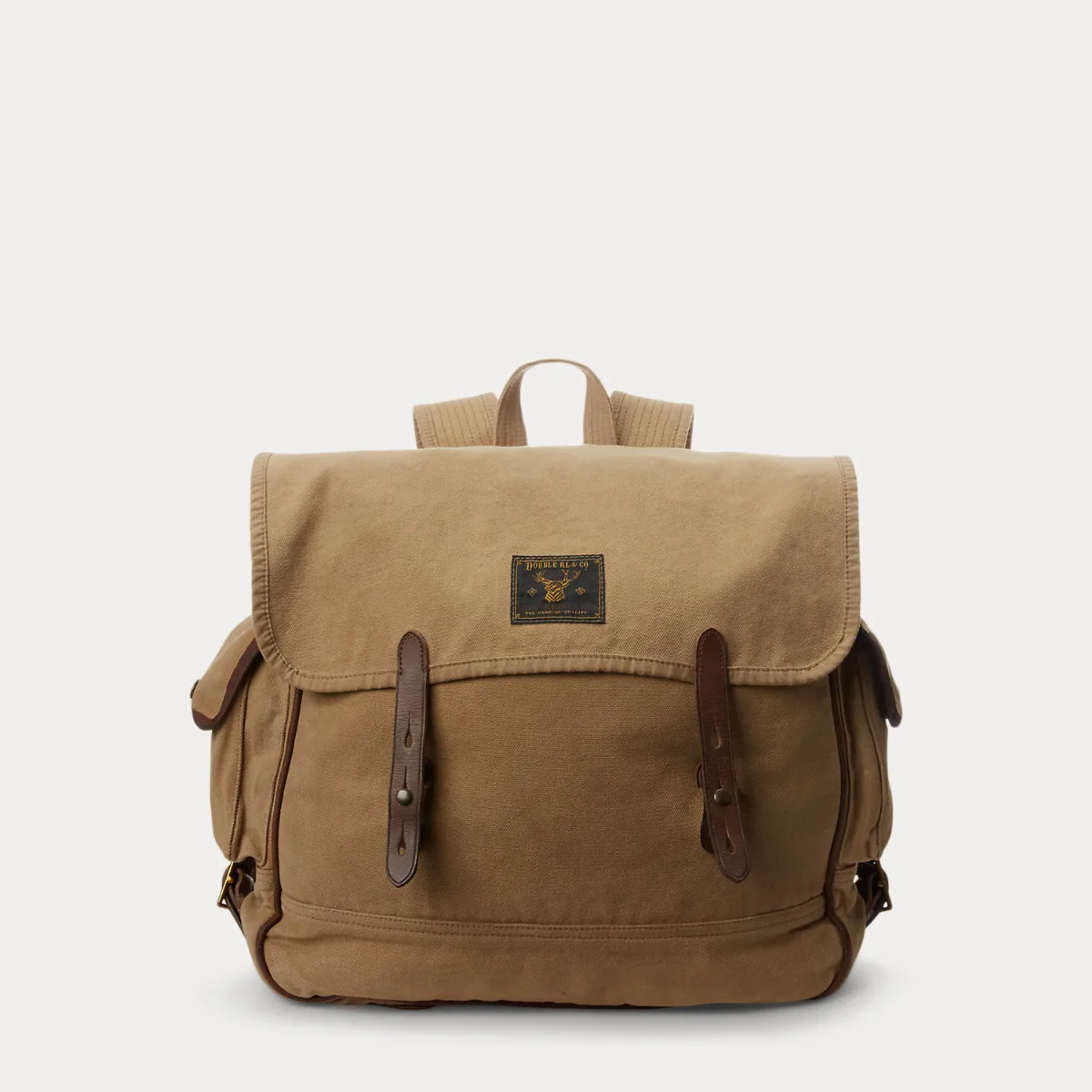 Leather-Trim Canvas Backpack by Ralph Lauren