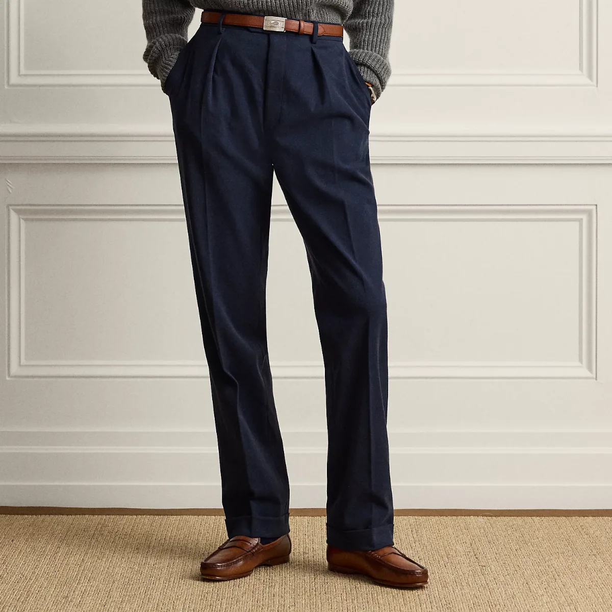 Stretch Cotton-Cashmere Trouser