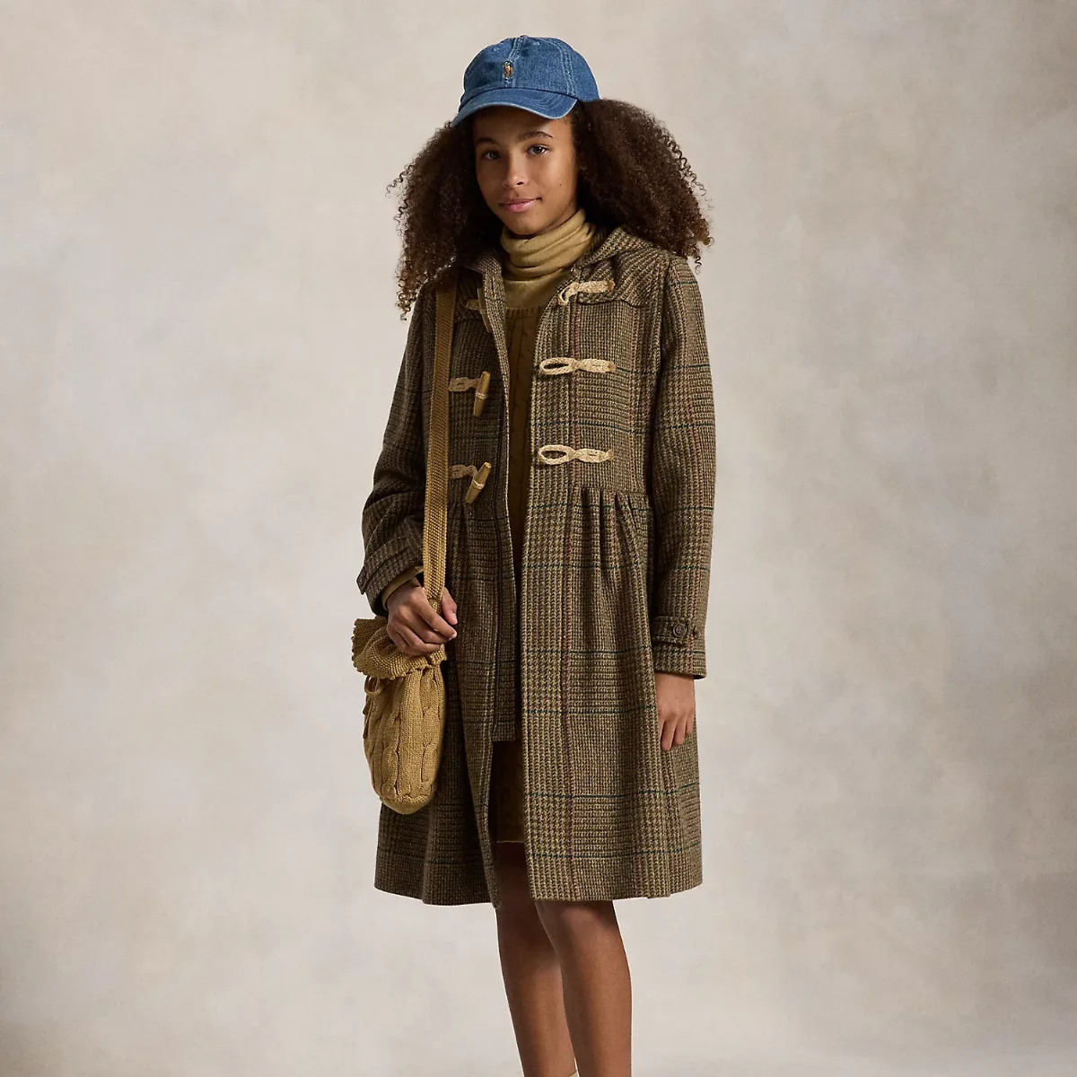 Wool-Blend Herringbone Hooded Coat by Ralph Lauren