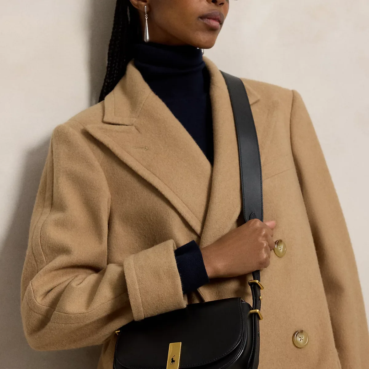 Polo ID Calfskin Mini Saddle Bag by Ralph Lauren