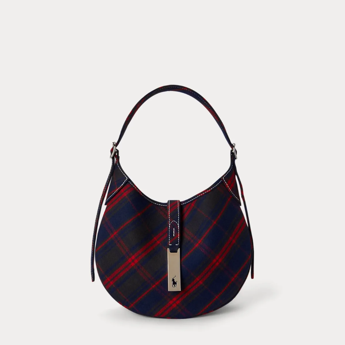 Polo ID Plaid Twill Small Shoulder Bag by Ralph Lauren