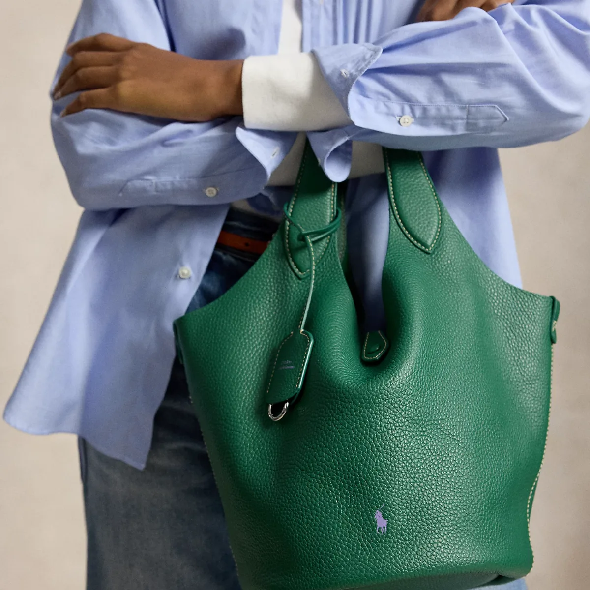 Polo Play Leather Tote by Ralph Lauren