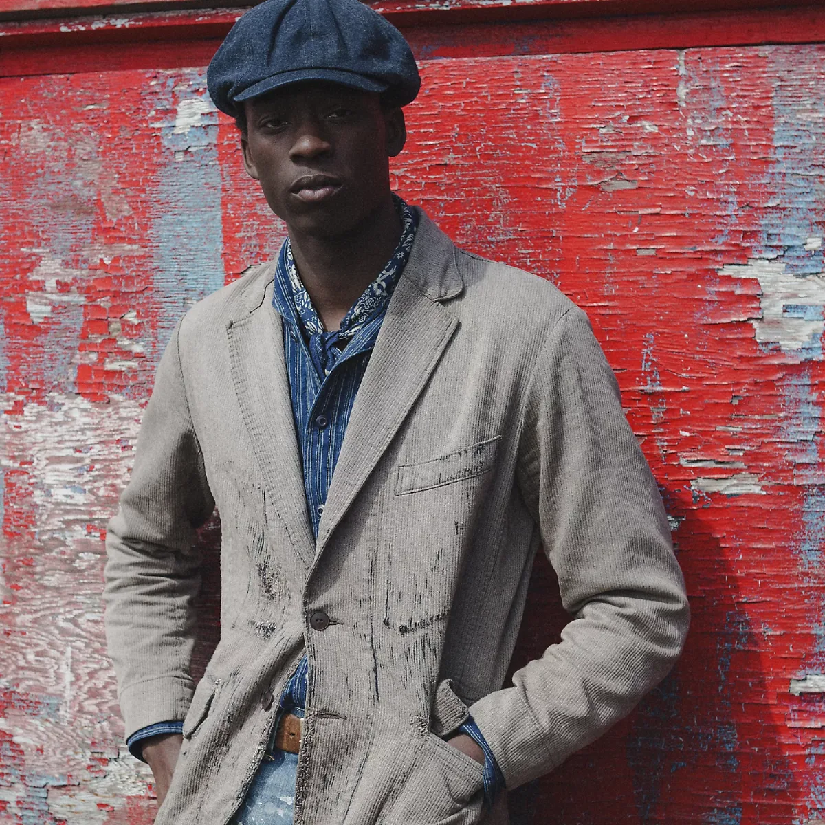 Unconstructed Repaired Jaspé Sport Coat by Ralph Lauren