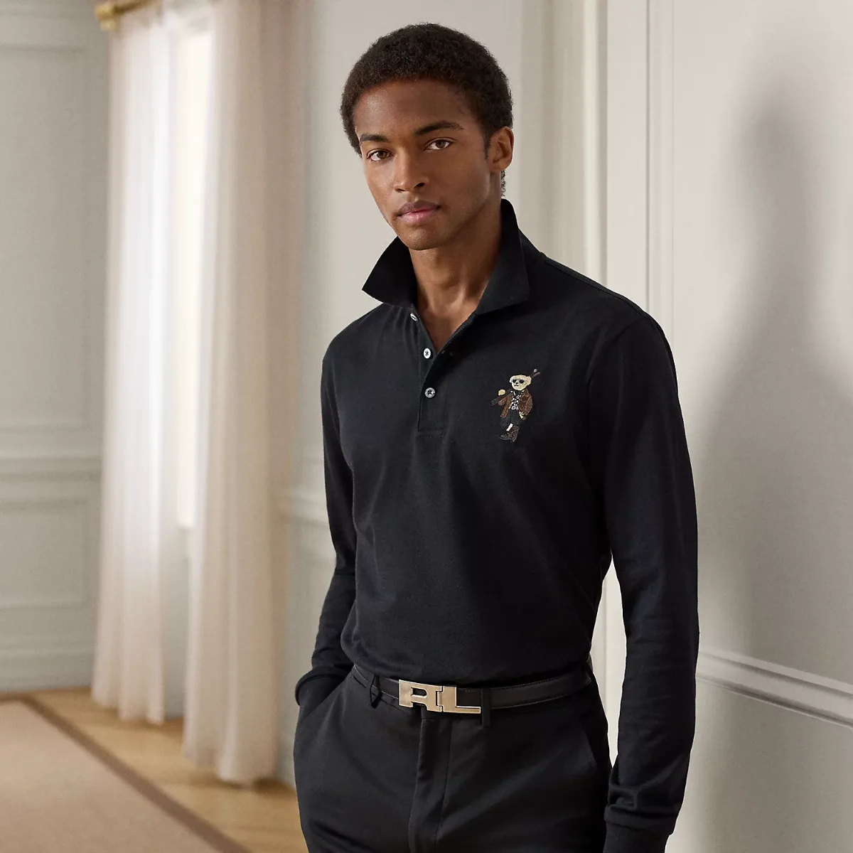 Polo Bear Cotton-Cashmere Polo Shirt by Ralph Lauren