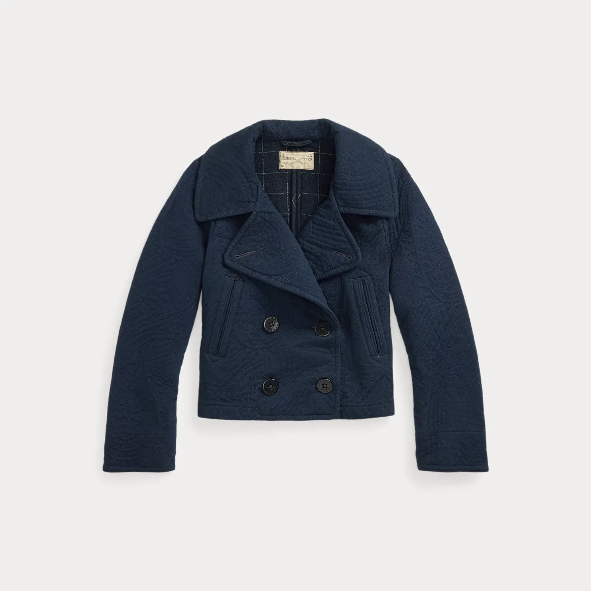 Quilted Jersey Cropped Peacoat by Ralph Lauren