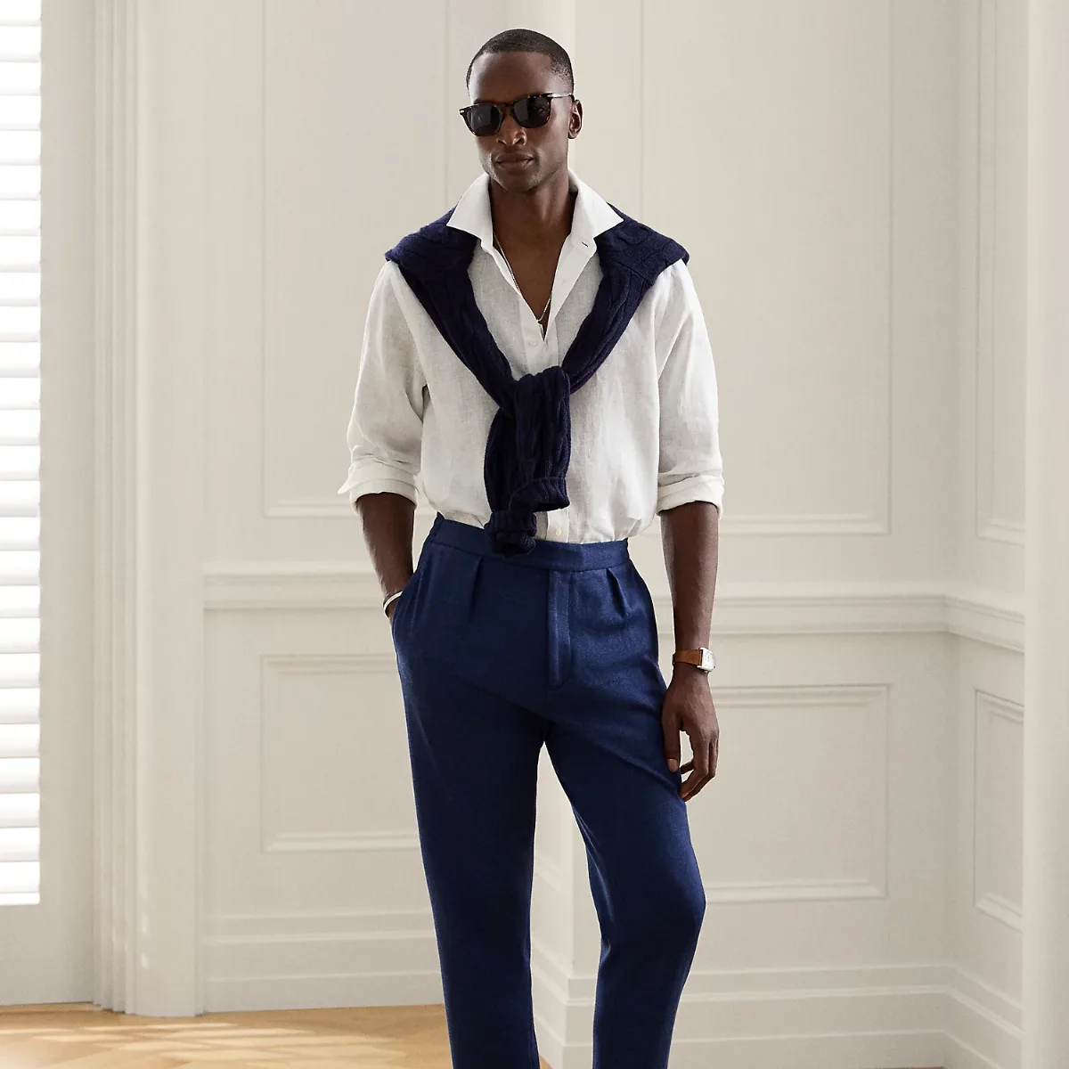 Hand-Tailored Linen-Blend Suit Trouser by Ralph Lauren