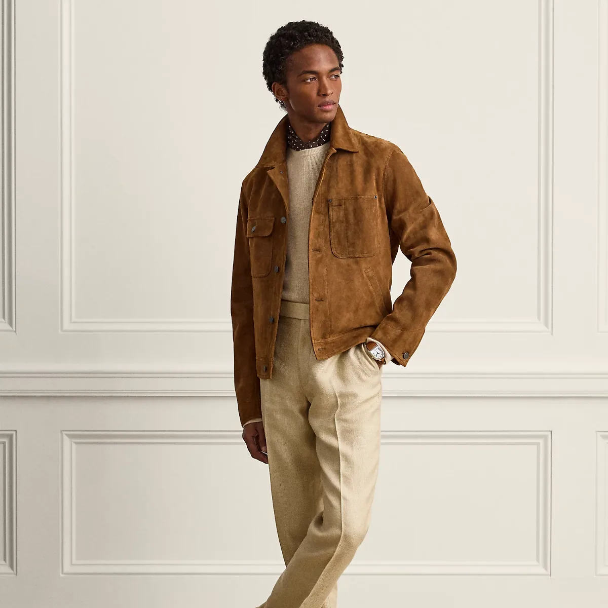 Gregory Hand-Tailored Twill Suit Trouser by Ralph Lauren
