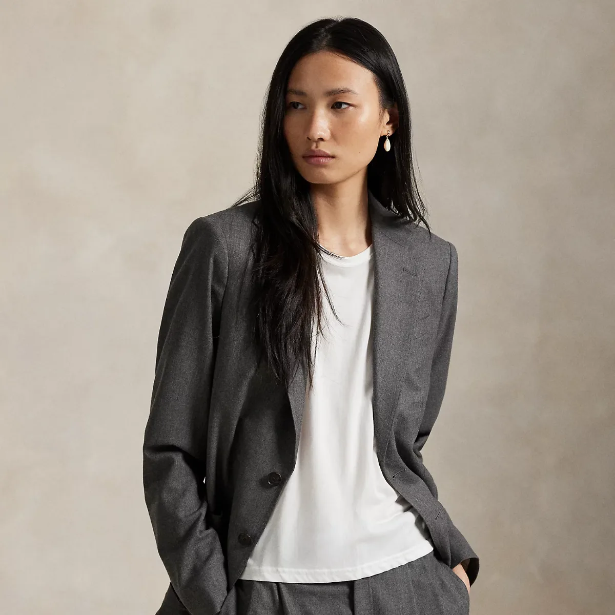 Single-Breasted Doeskin Wool Blazer by Ralph Lauren