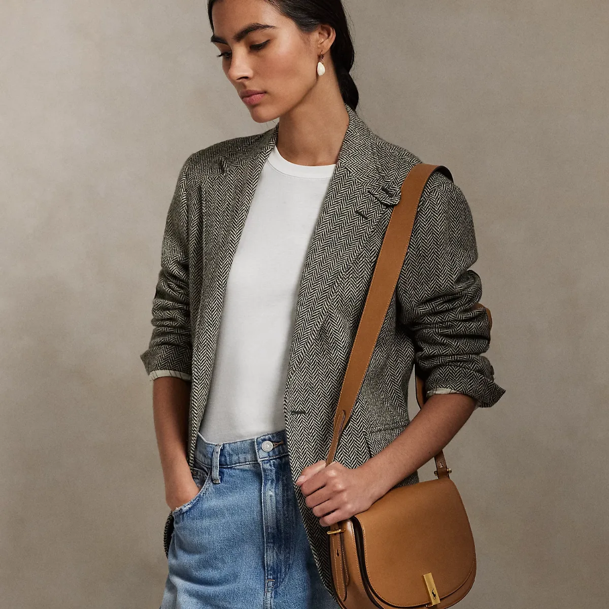 Polo ID Leather Saddle Bag by Ralph Lauren