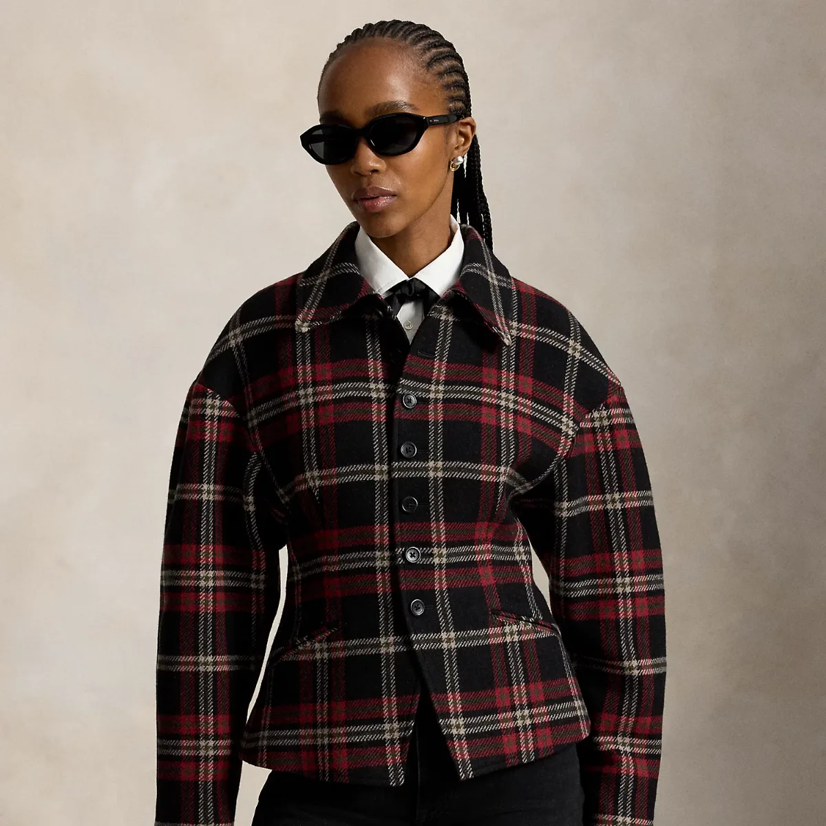 Tweed Sculpted Jacket by Ralph Lauren