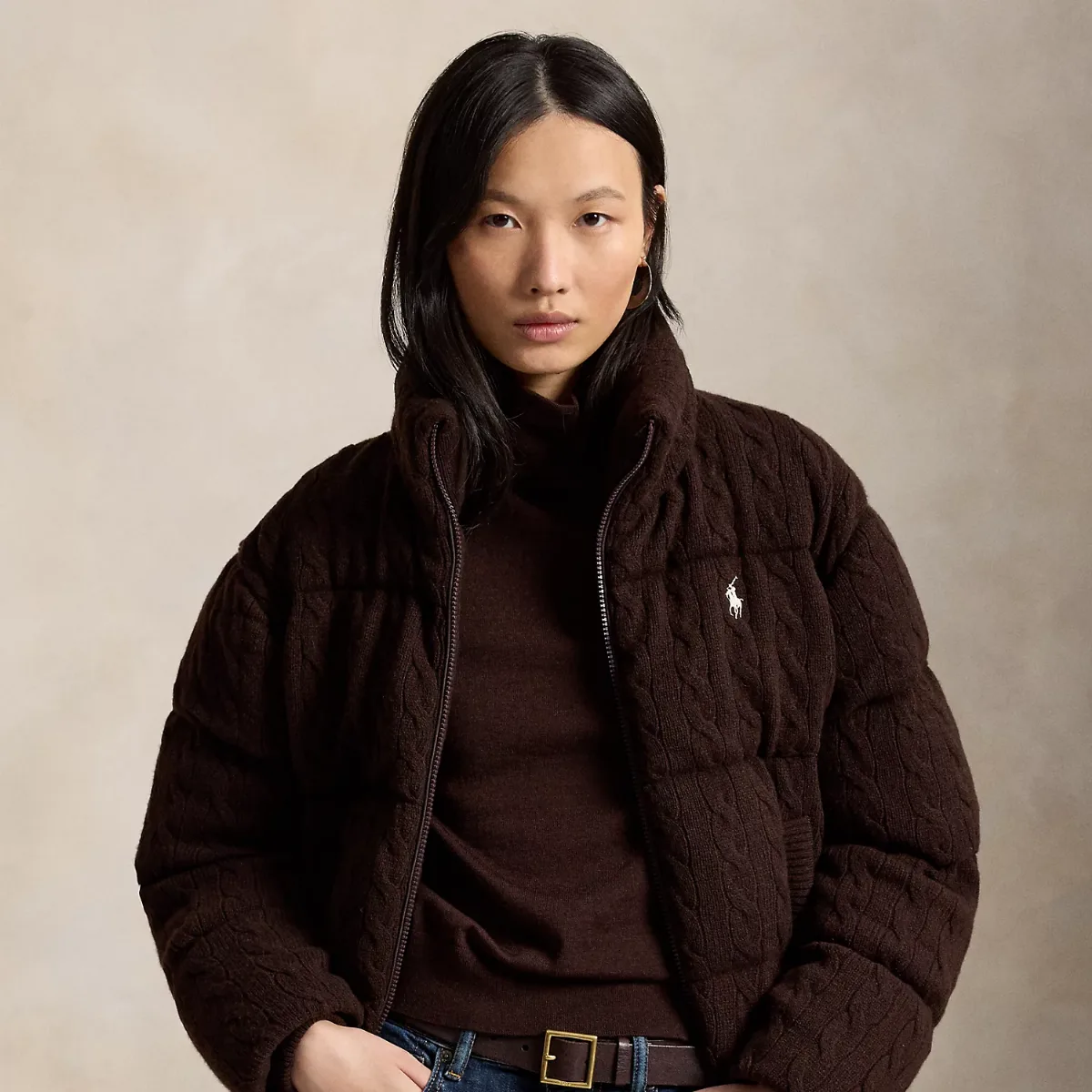 Cable Wool-Cashmere Puffer Jacket by Ralph Lauren