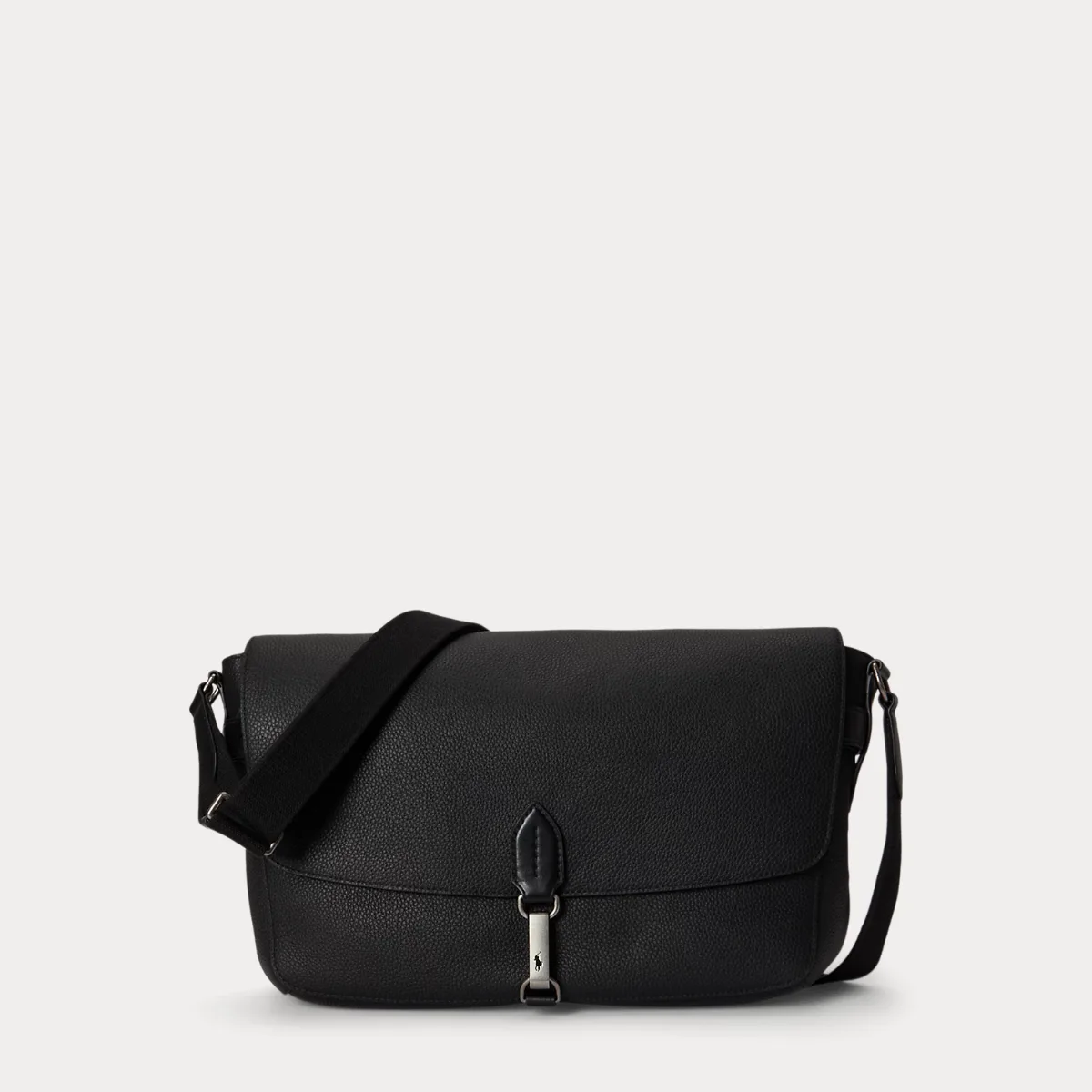 Polo ID Pebbled Leather Messenger Bag by Ralph Lauren