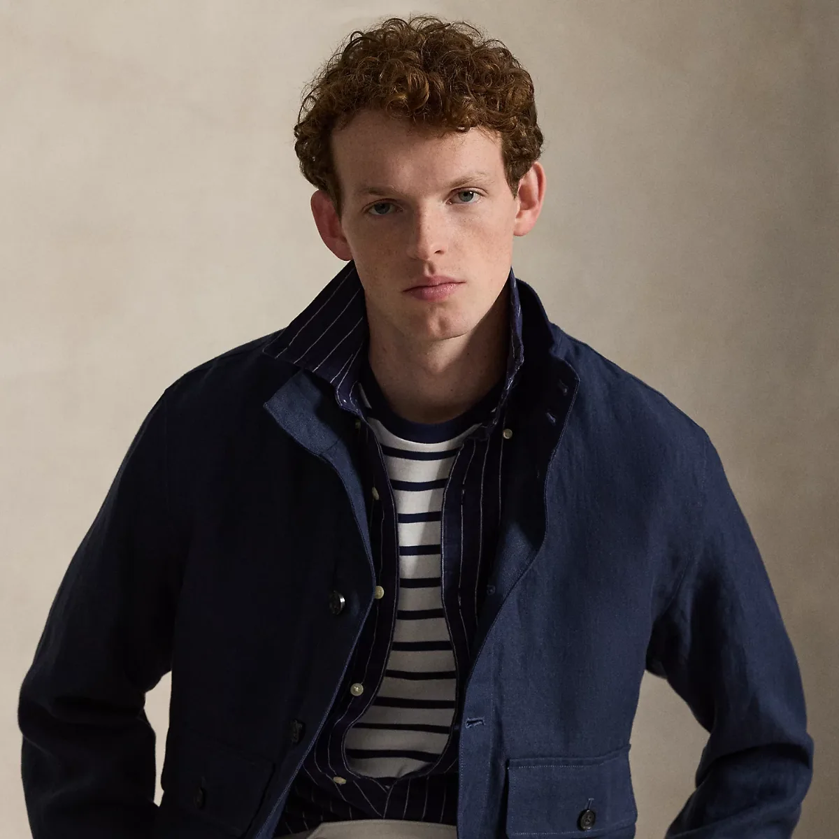 The Barrett Linen Herringbone Jacket by Ralph Lauren