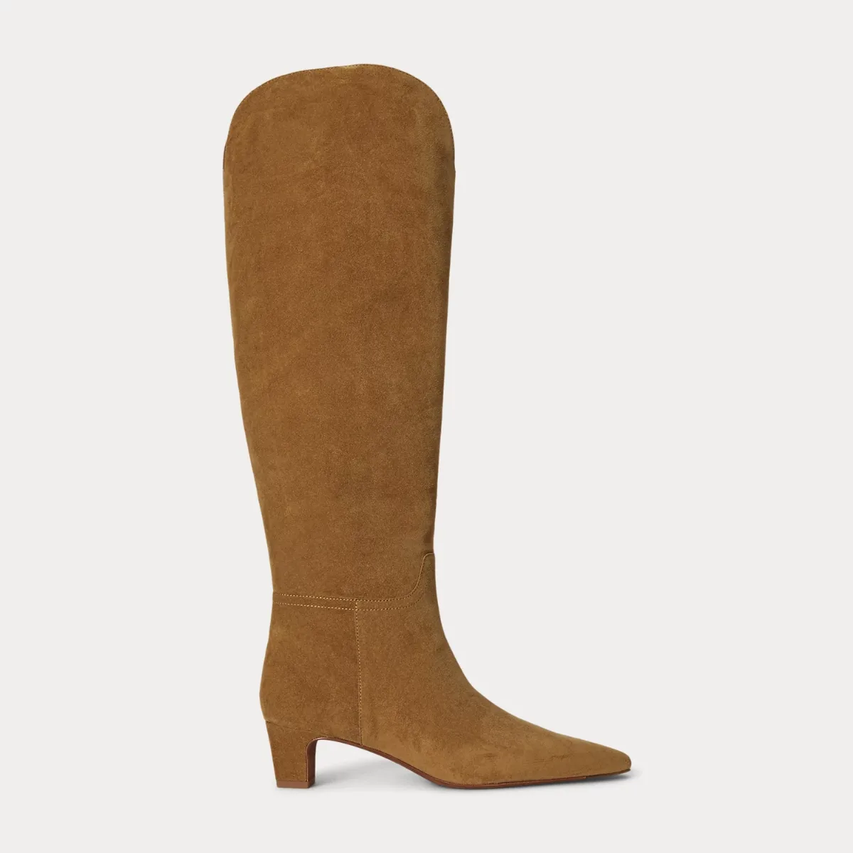 Suede Pointed-Toe Tall Boot by Ralph Lauren