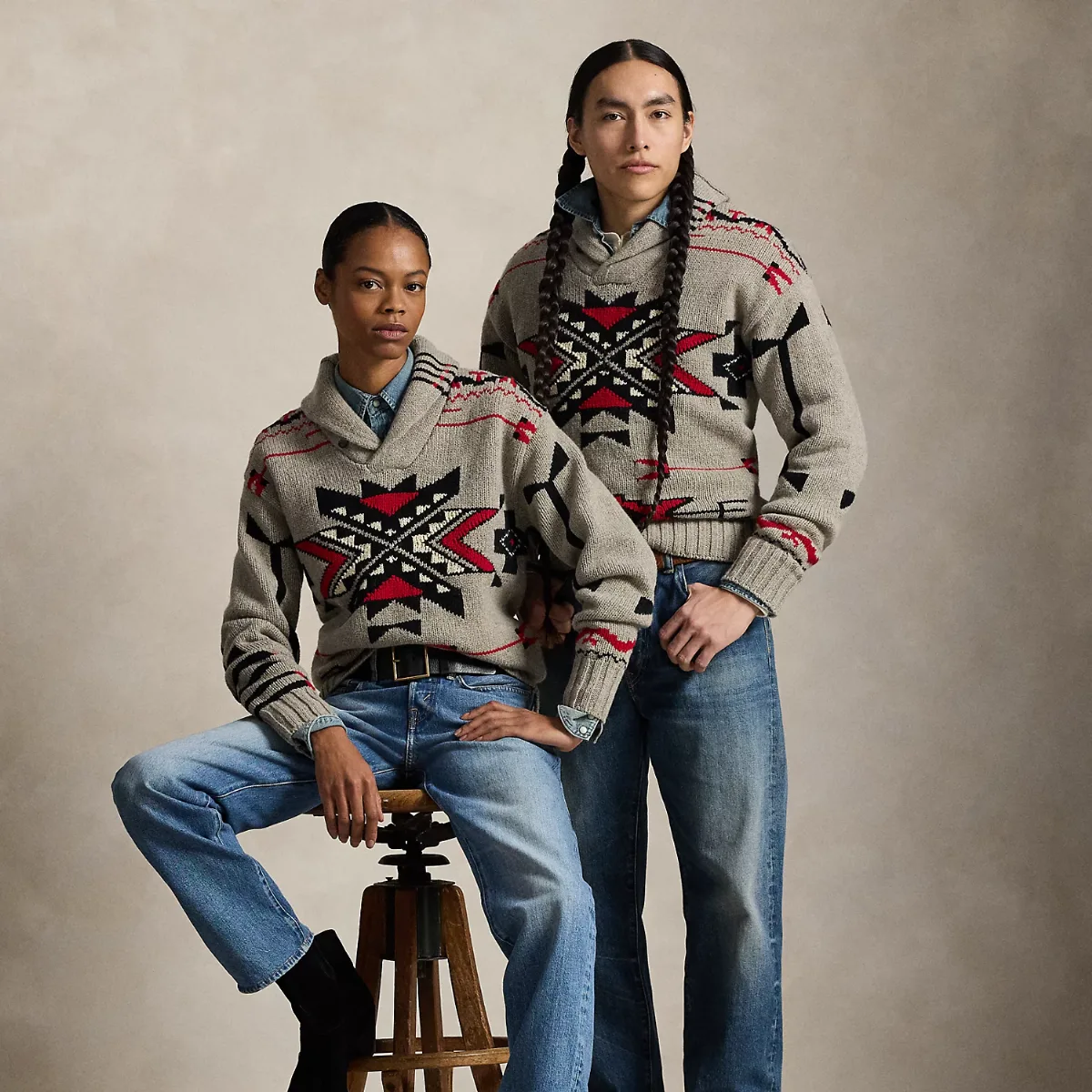 PRL x TÓPA Grey Sky Lodge Sweater by Ralph Lauren