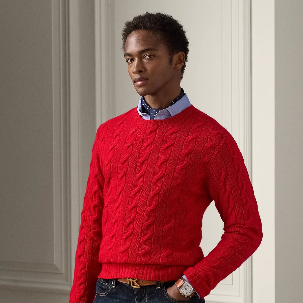 Cable-Knit Cashmere Sweater by Ralph Lauren