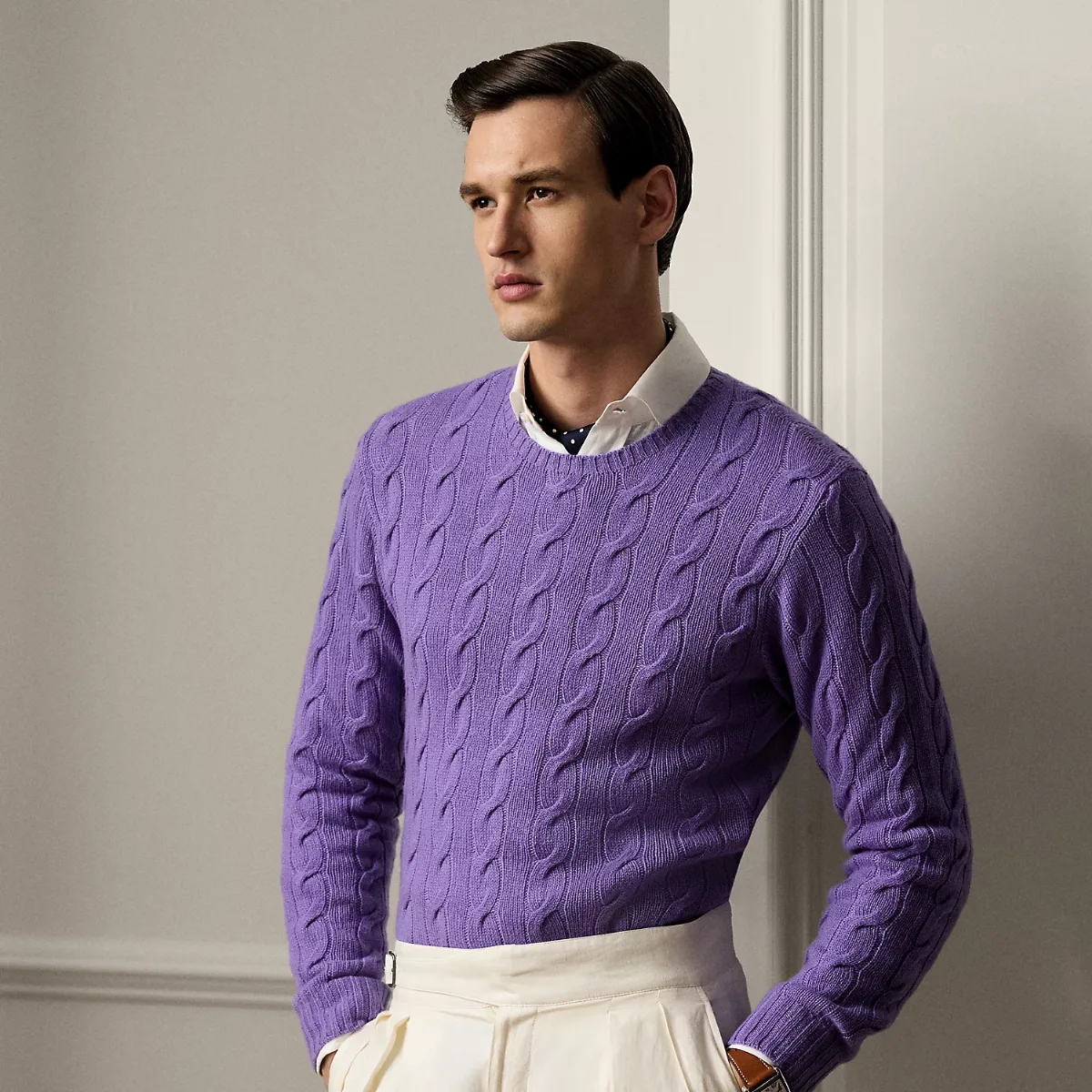 Cable-Knit Cashmere Sweater by Ralph Lauren