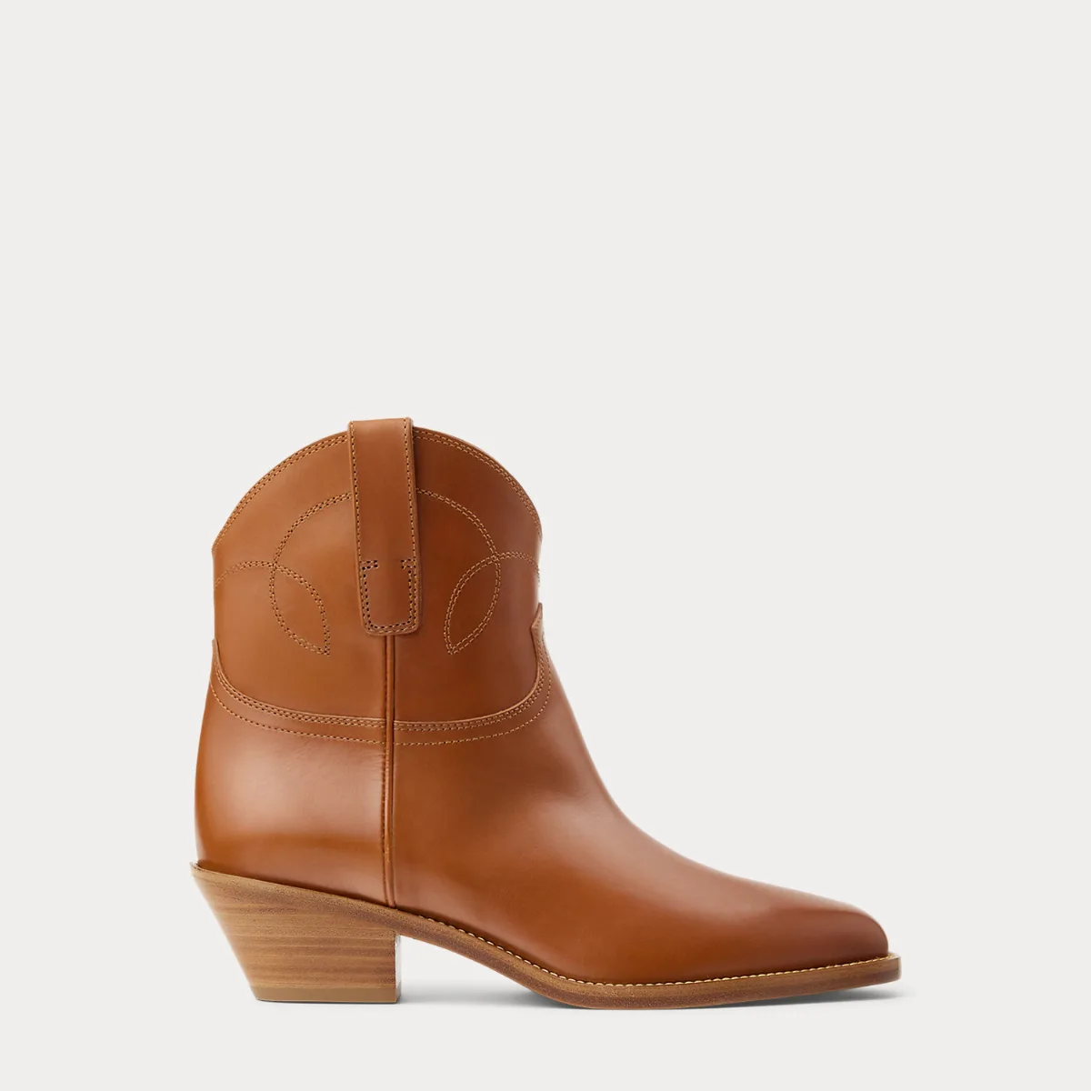 Jayme 45 mm Burnished Calfskin Bootie by Ralph Lauren