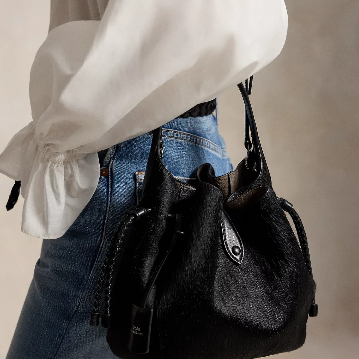 Polo Play Haircalf Drawstring Bag by Ralph Lauren