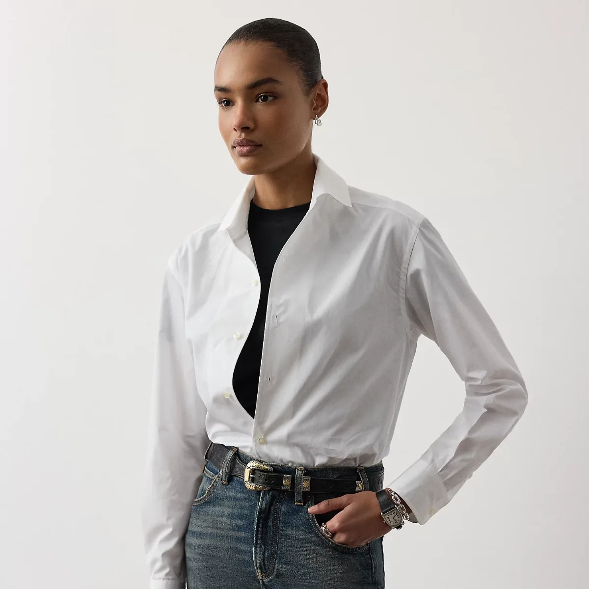 Capri Relaxed Fit Cotton Shirt by Ralph Lauren