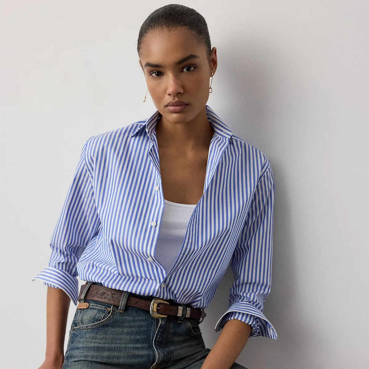 Adrien Relaxed Fit Striped Cotton Shirt