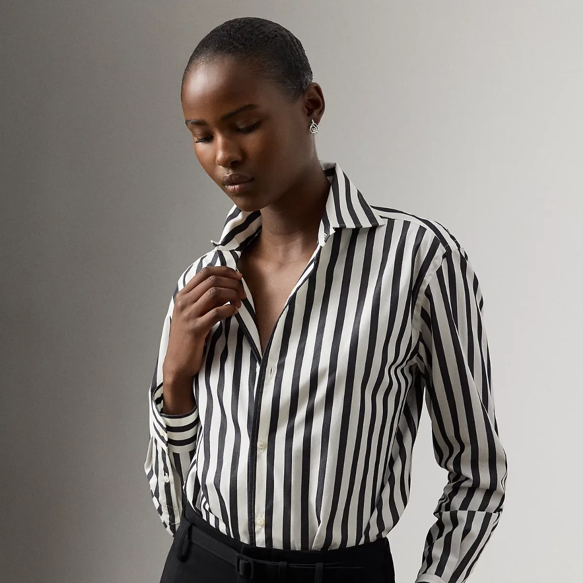 Capri Relaxed Fit Striped Cotton Shirt
