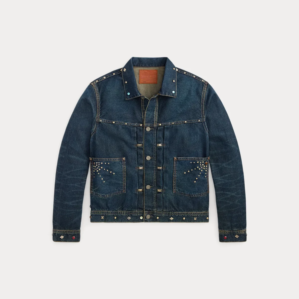 Studded Denim Trucker Jacket by Ralph Lauren