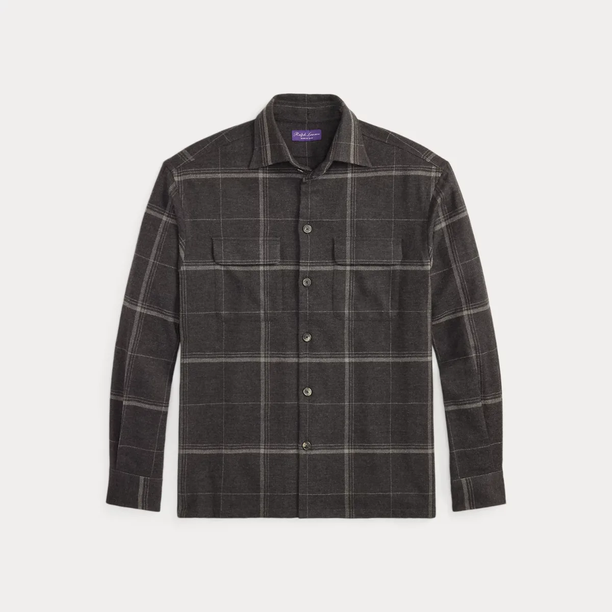 Plaid Brushed Camp Shirt by Ralph Lauren