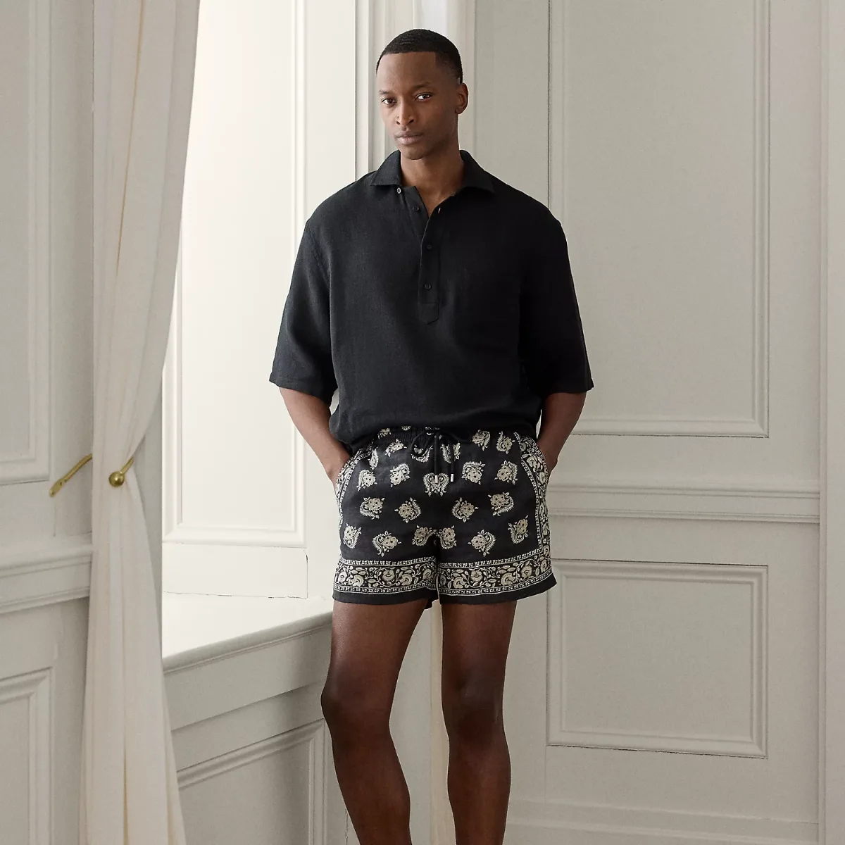 4.5-Inch Amalfi Linen Swim Trunk by Ralph Lauren