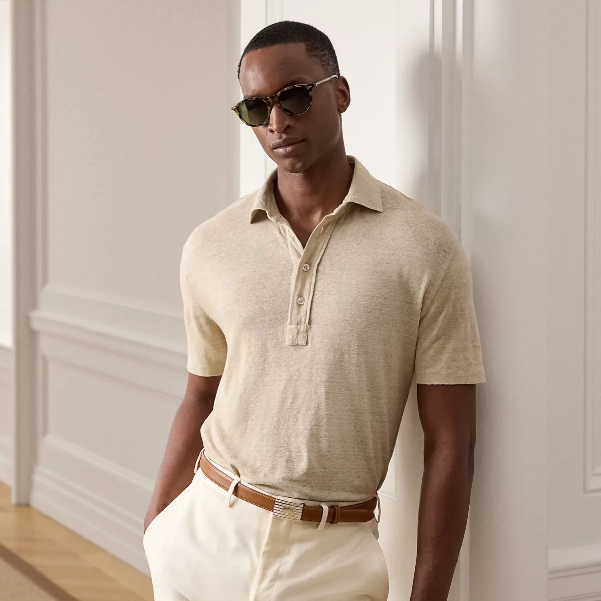 Linen Jersey Polo Shirt by Ralph Lauren