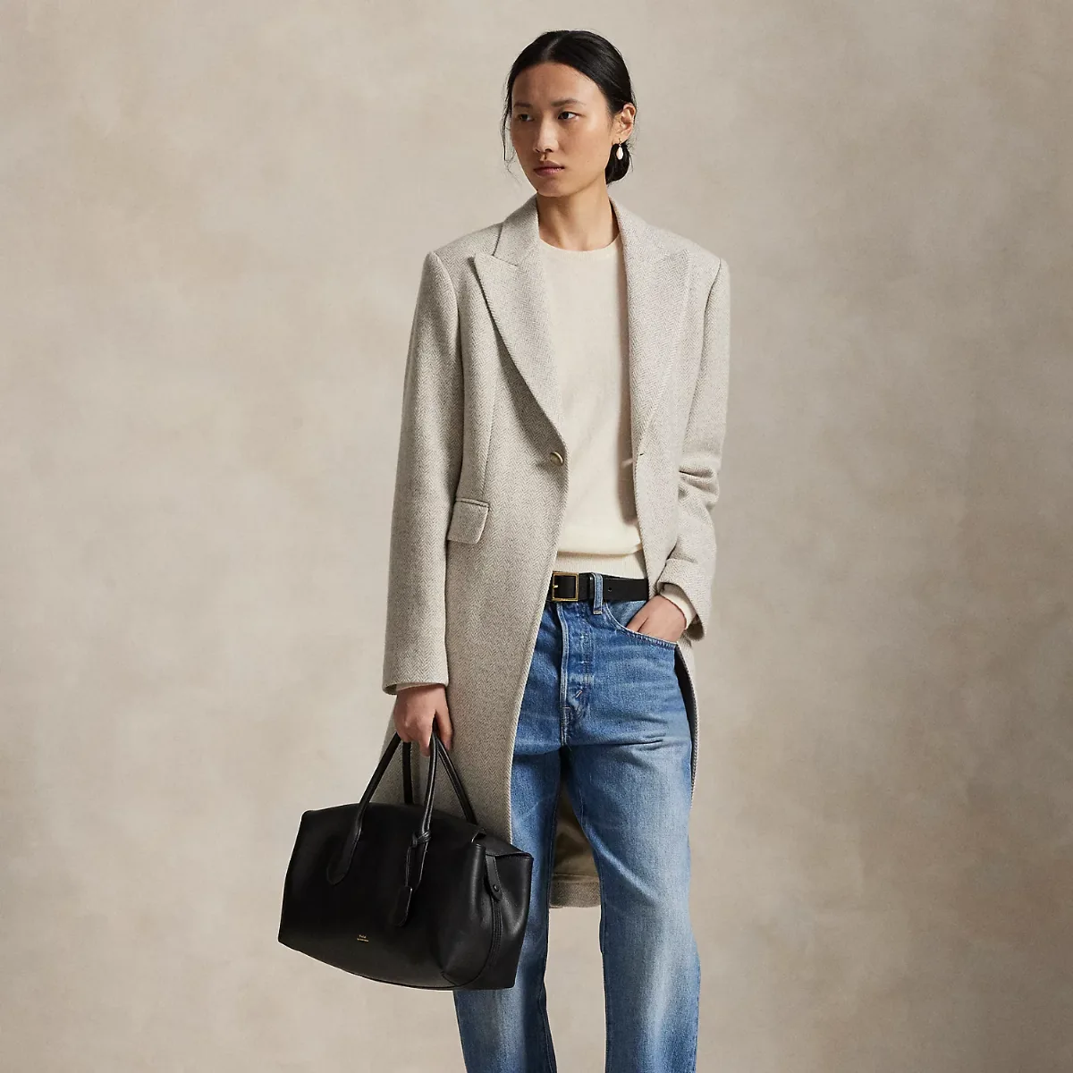 Wool-Blend Herringbone Coat by Ralph Lauren