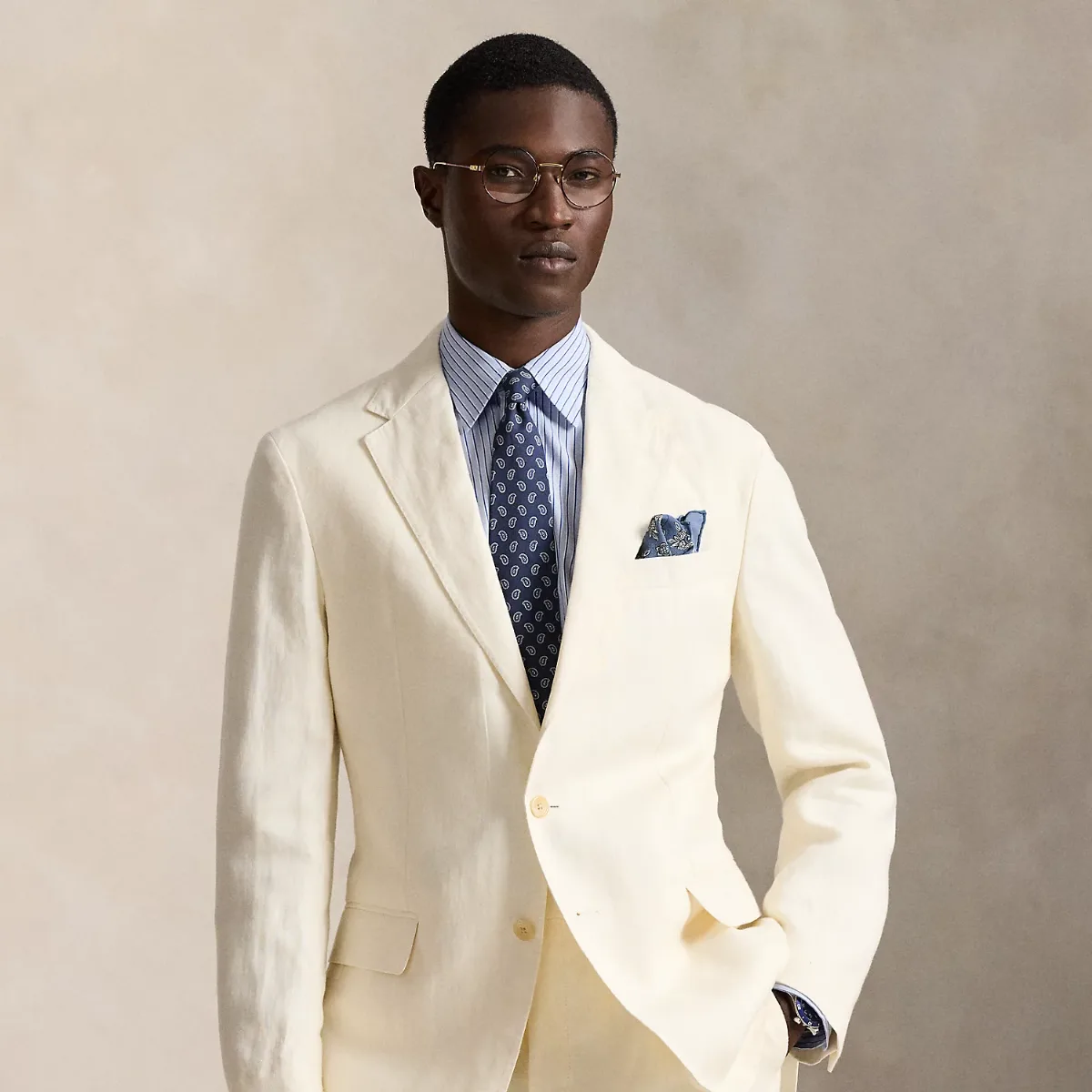 Polo Soft Tailored Fit Linen Suit Jacket